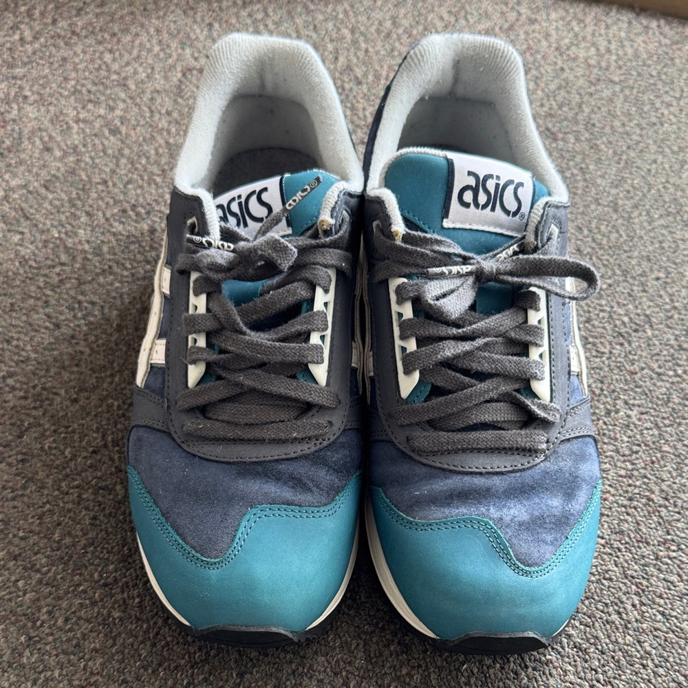 Asics Turquoise and Charcoal Sneakers